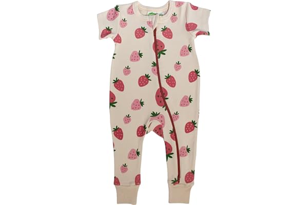 Parade Organic Signature Print '2-Way' Zip Romper - Short Sleeve