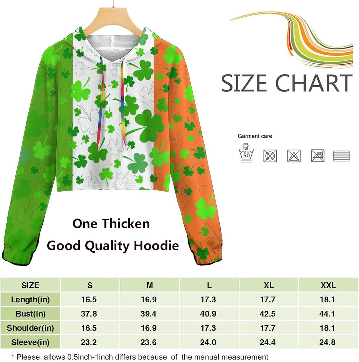 st patricks day cropped sweatshirt