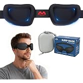 Fismool Sleep Mask for Men Women, Zero Pressure 3D Blackout Eye Mask | 0.6" Deep Eye Cups for Lash Extensions &amp; Side Sleepers, Soft Cotton Material, Adjustable Fit for Travel, Naps &amp; Night Sleep