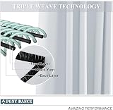 PONY DANCE Eyelet Curtain 52x63 Blackout Thermal Grey White 1 Panel view 6