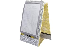 C.R. Gibson QFR3-14117 Vanderbilt Vertical Recipe Keeper Flip Stand, Multicolor