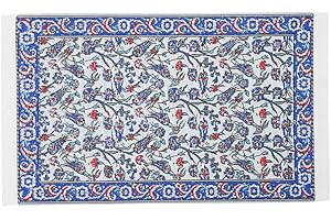 Odoria 1/12 Scale Miniature Area Rug Carpet Dollhouse Accessories, Light Blue
