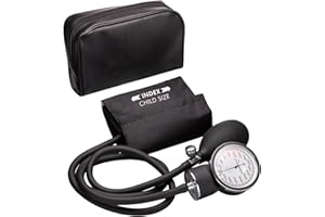 NOVAMEDIC Professional Black Pediatric Size Blood Pressure Machine, 7.2”-10.5", Aneroid Sphygmomanometer Medical Supplies, Manual Emergency BP Monitor for High Blood Pressure with Carrying Case