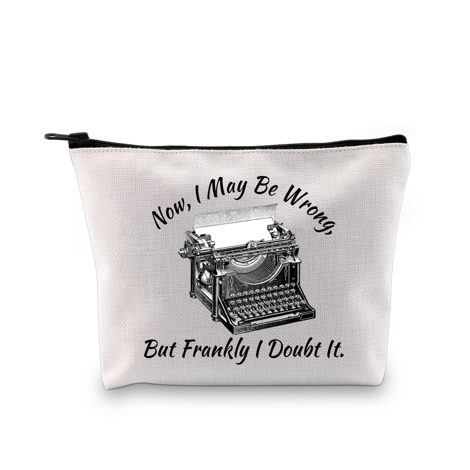 PYOUL Murder TV Show Inspired Gift But Frankly I Doubt It Makeup Bag Jessica Fletcher Fan Cosmetic Bag TV Murder Mystery Series Gift (But Frankly I Doubt It B EU)