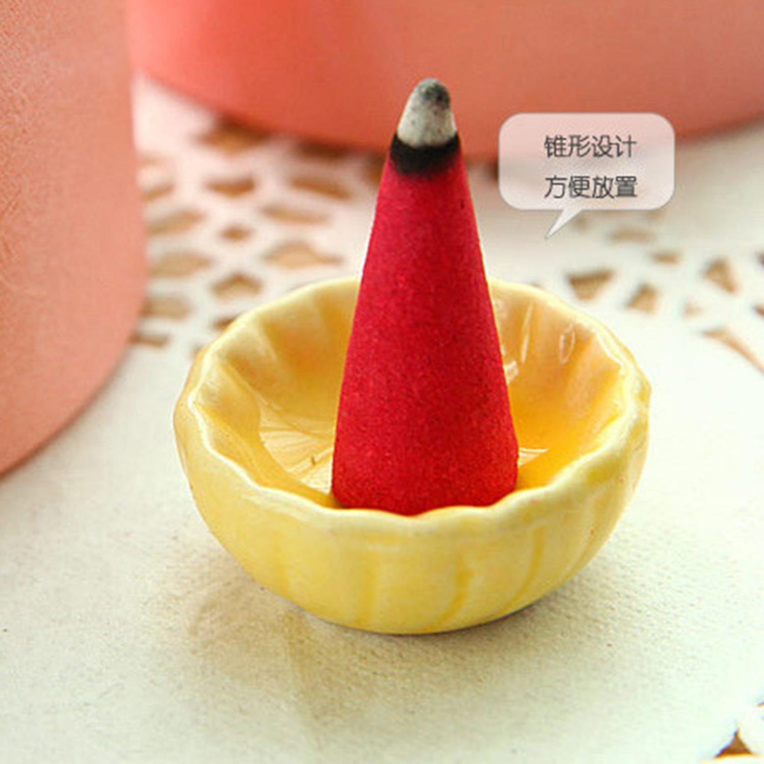 GuGio 1 Box Backflow Incense Cones for Backflow Incense Burner Holder with Spice Tray (Tulips)