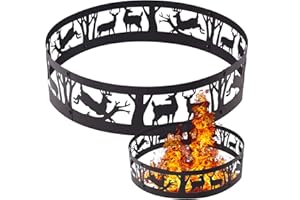OKAYES Fire Pit Ring,Portable Outside Fire Pit Campfire Ring, Fire Ring for Camping 36 inch