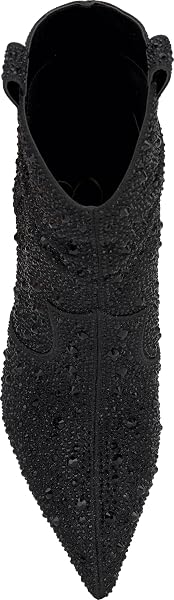 JESSICA SIMPSON EVGENA EMBELLISHED WESTERN BOOT, BLACK, 7.5