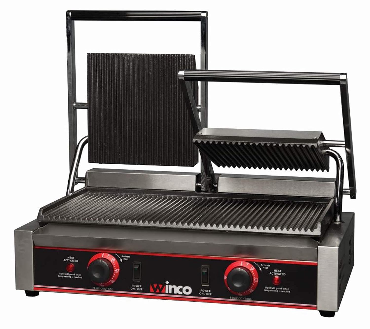 Winco EPG-2 Italian Style Panini Grill, electric, countertop double