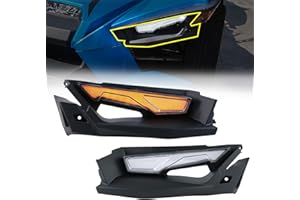 LUXEMOTO Front Upper Accent Panel & LED Dual-colors Light Assembly Kit for Slingshot All Models, DRL Turn Light Trim Panel Decorative Plate for Polaris Slingshot S SL SLR R LE Accessories 2014-2023