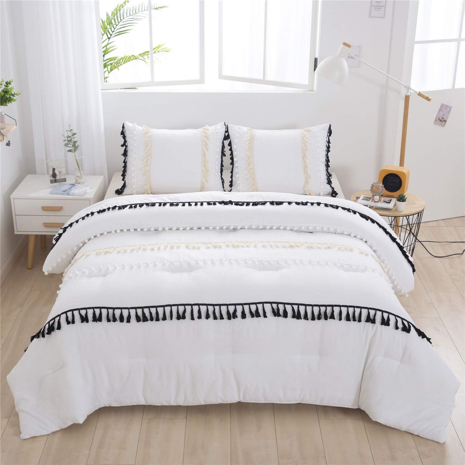 Tealp Shark Whale Cartoon Animal Comforter Sets Kids Cotton Nautical Down Alternative Queen Size Navy Comforter Set For Teen Adult Toys Games Comforter Sets
