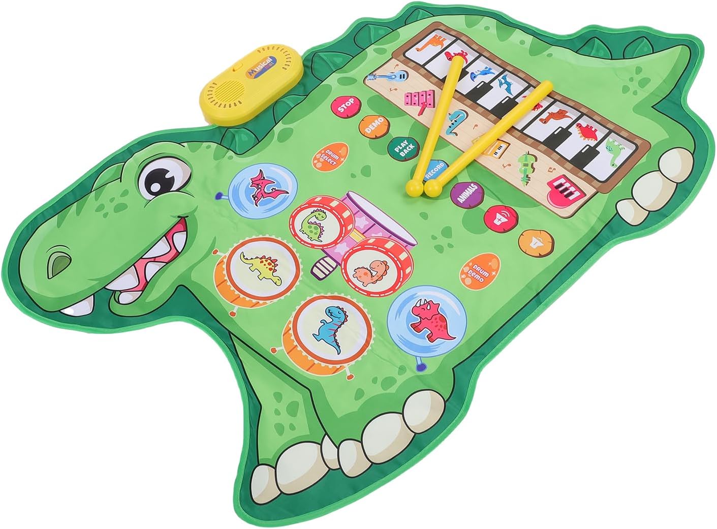 aqxreight Musical Mat Cute Dinosaur Educational Piano and Mat for Toddlers Early Learning a Playful Their MUSI Musical MatBaby Music MatPiano and MatBaby Piano ToyBaby