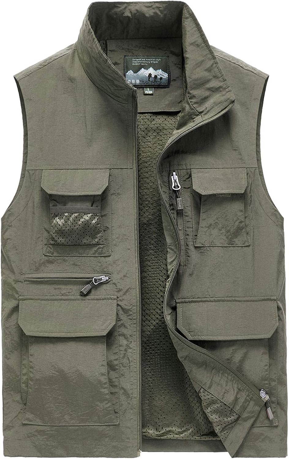 Flygo Men's Casual Outdoor Lightweight Quick Dry Travel Safari Fishing Vest at  Men’s Clothing store