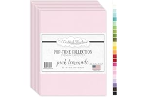 CARDSTOCK WAREHOUSE PAPER COMPANY Cardstock Warehouse Pop-Tone Pink Lemonade Cardstock Paper – 50 Sheets, 8.5 x 11" - 65 lb / 175 GSM Premium Pink Card Stock for Die-cutting, Crafts, Printing, Card Making and DIY Projects