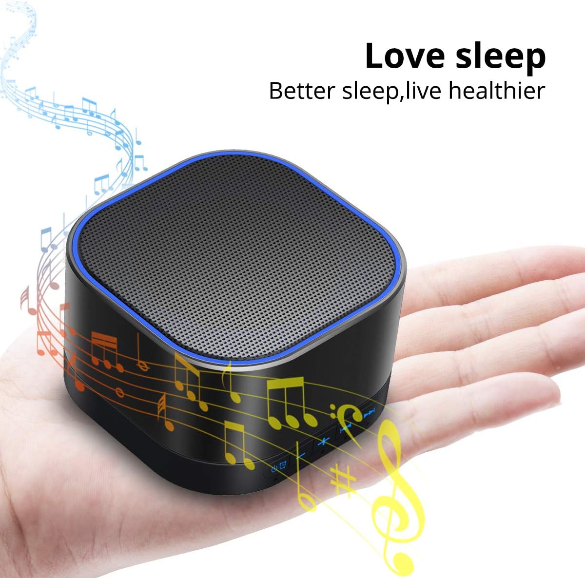 Magicteam Sound Machines White Noise Machine with 20 Non Looping Natural Soothing Sounds and Memory Function 32 Levels of Volume Powered by AC or USB and Sleep Sound Timer Therapy for Baby Kids Adults: Health & Personal Care