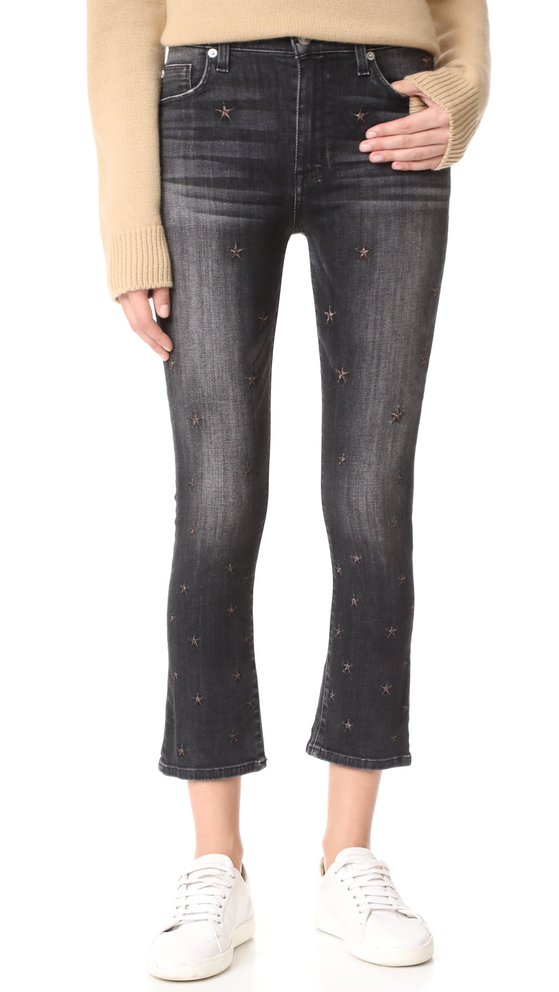 Women's Harper High Rise Crop Baby Kick Flare