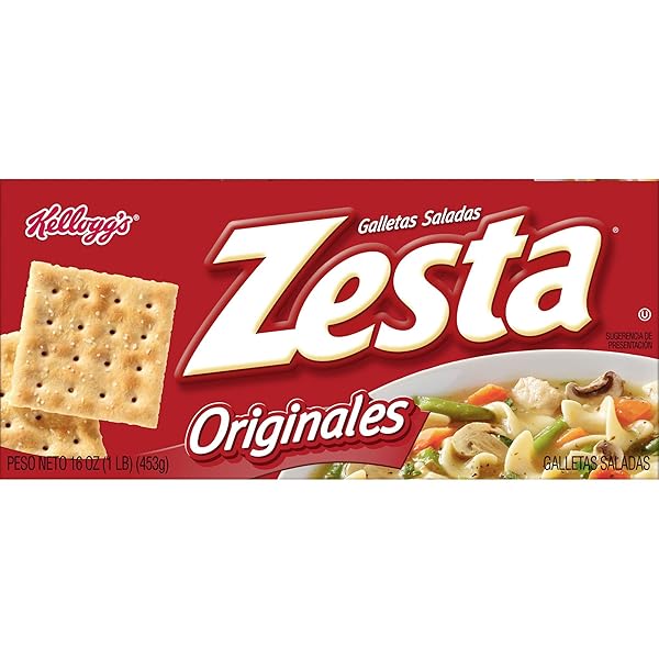 ZESTA SALTINE CRACKERS, SOUP CRACKERS, LUNCH SNACKS, ORIGINAL, 16OZ BOX (1 BOX)