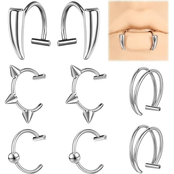 Buy AVYRING Fake Nose Rings Hoop Clip On Nose Septum Ring Faux Non