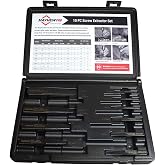 Mayhew Tools MAY-37345 Screw Extractor Set - 10 Piece | USA-Made 10-Piece SAE Hardened Steel Extractor Set with Fluted Cutting Edges to Remove Broken Bolts from 1/4" to 1-3/8"