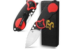 Sitivien ST161 Folding Pocket Knife,DC53 Steel Blade with G10 Handle Chinese Zodiac Series EDC Tool Knife for Camping,Hiking,Hunting,Fishing(Red)