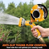 Restmo Garden Hose Pipe Spray Gun with 9 Patterns, Heavy Duty Metal Nozzle view 3