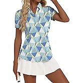 Rapbin Womens Polo Shirt Golf Shirts Women Collared Shirts Short Sleeve Tee V Neck Tops