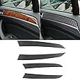 Generic Auto Inner Door Panel Trim Strips Panel Sticker Real Carbon Fiber Interior Trim Accessories Compatible with BMW X5 E70 X6 E71 2006 2007 2008 2009 2010 2011 2012 2013 Black, BM8512
