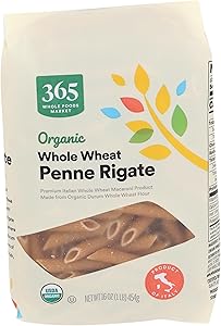 365 by Whole Foods Market, Organic Whole Wheat Penne Rigate, 16 Ounce
