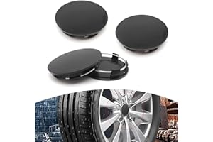 Arwrilt 4 Pack Car Wheel Center Hub Caps, ABS Rust-Proof Center Caps for Rims, Vehicle Rim Hub Caps Accessories, 2.36" OD 2.2" ID Tight Fitting Snap-on Wheel Hub Modified Dust Protection Cover (Black)
