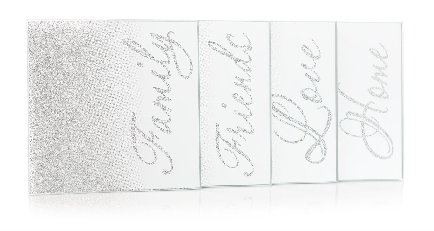 SHRUTI - Homeware - Secret Santa - Silver Family Set of 4 Coasters