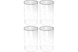 LYCUKYPAP Clear Seeded Glass Lamp Shade Replacement – 1.7" Fitter – Compatible with Pendant Lights, Floor Lamps, Desk Lamps, Wall Sconces & Vanity Lighting – Vintage Style Decorative Shade, 4Pack