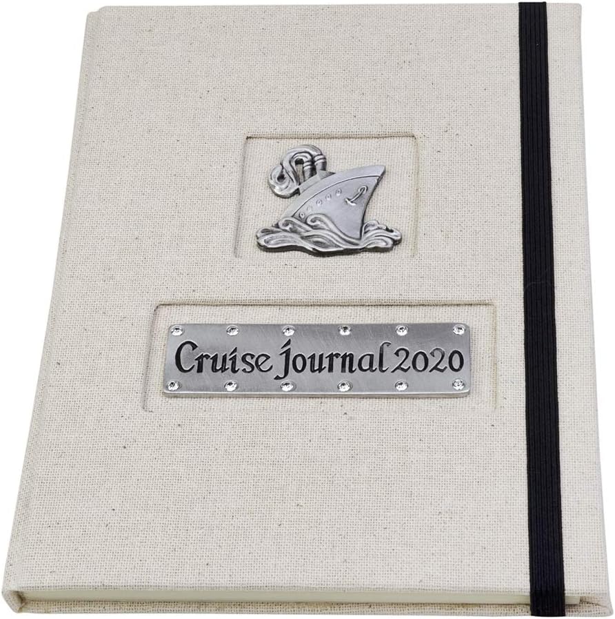 Metal Planet Ltd Cruise Travel Journal - Cruise Journal 2020 with vintage ship design, A5 size with 120 lined pages complete with smart drawstring canvas bag.