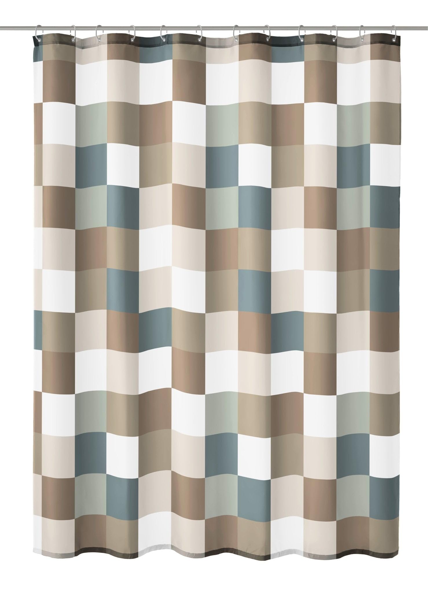 Kleine Wolke Shower Curtain, 100 Percent Polyester, Taupe, 180 x 200 cm