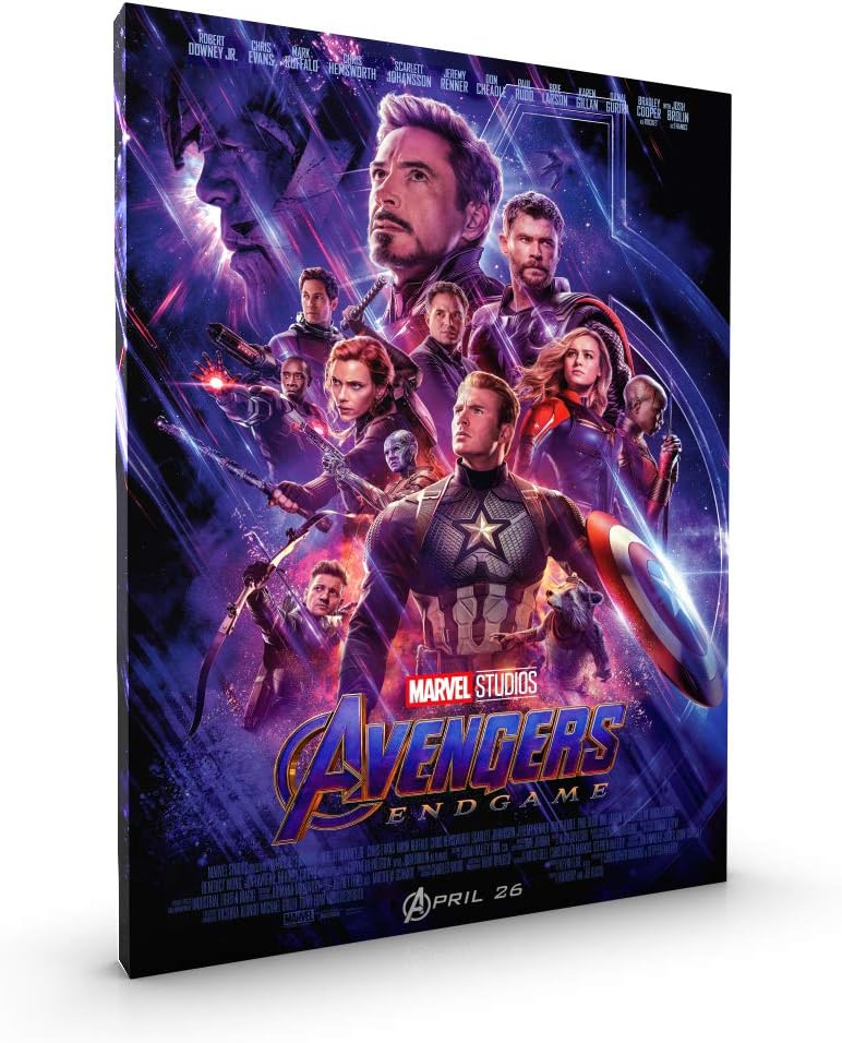 Avengers Endgame CANVAS Glossy with Hanger Sizes (CANVAS - size 22 x 16 Inch, Endgame (V1))