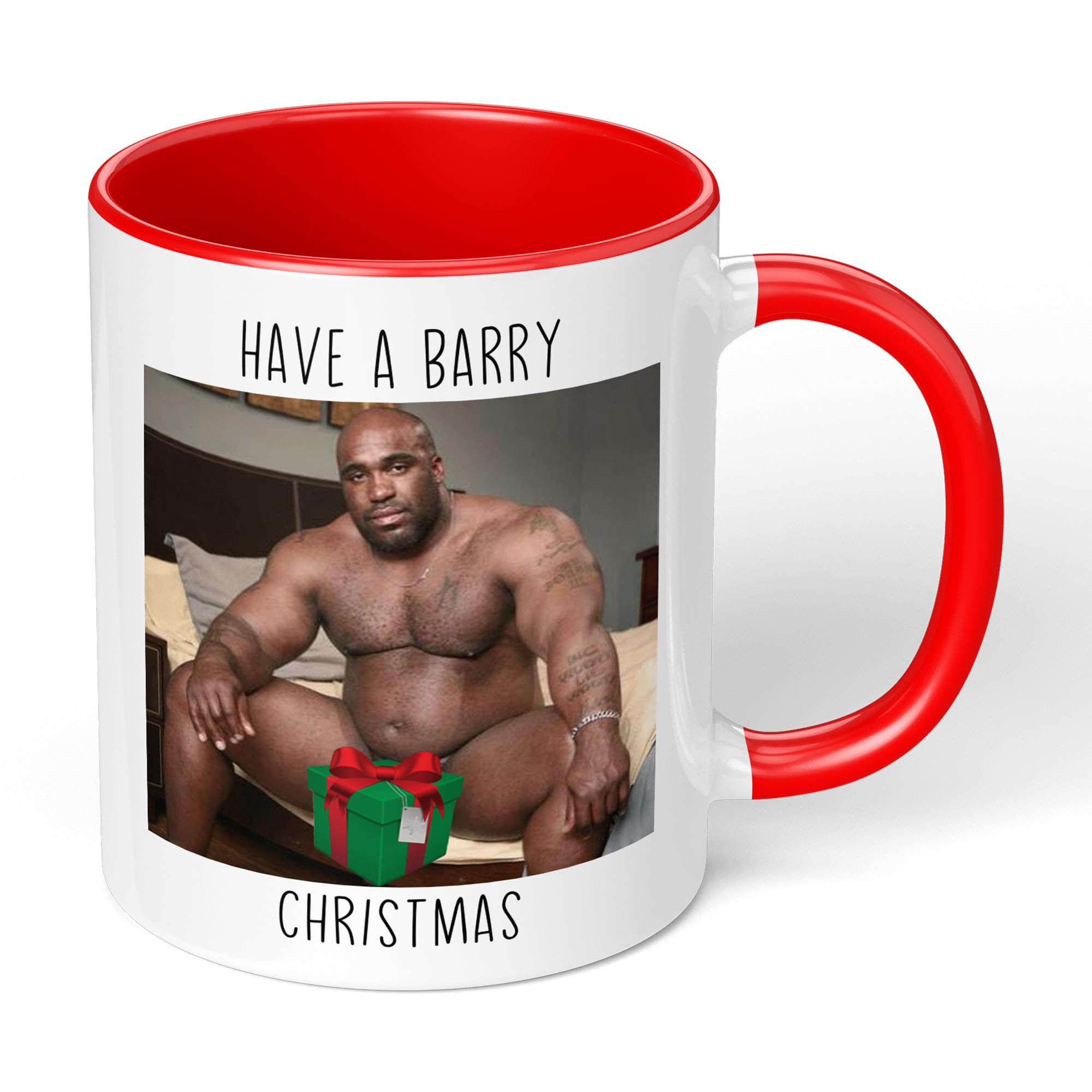 Print Maniacs Barry Wood Christmas 11oz Mug Gift Secret Santa Stocking Women Girls Her Hot Coffee Tea Xmas Present Adult Joke Funny Rude Naughty Present Mug (Red Fill)