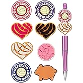 8Pcs Silicone Focal Beads for Pens – Premium Soft, Durable Beads for Custom Pen Making, DIY Craft Projects, and Personalization – Assorted Colors and Designs (Concha)