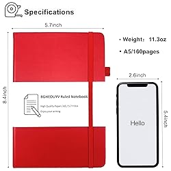 BGHEOUYV Notebook Journal, College Ruled Notebook