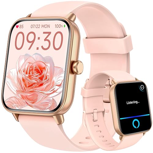 Smart Watches for Women - Answer/Make Calls, Alexa Built-in, 1.8" HD Ladies Smartwatch with Heart Rate/SpO2/Sleep Monitor, IP68 Waterproof, Fitness Watch for iPhone/Samsung/Android, 100+ Sports