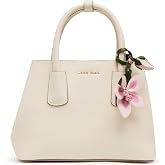 Anne Klein Women's Bonded Satchel with Flower Charm
