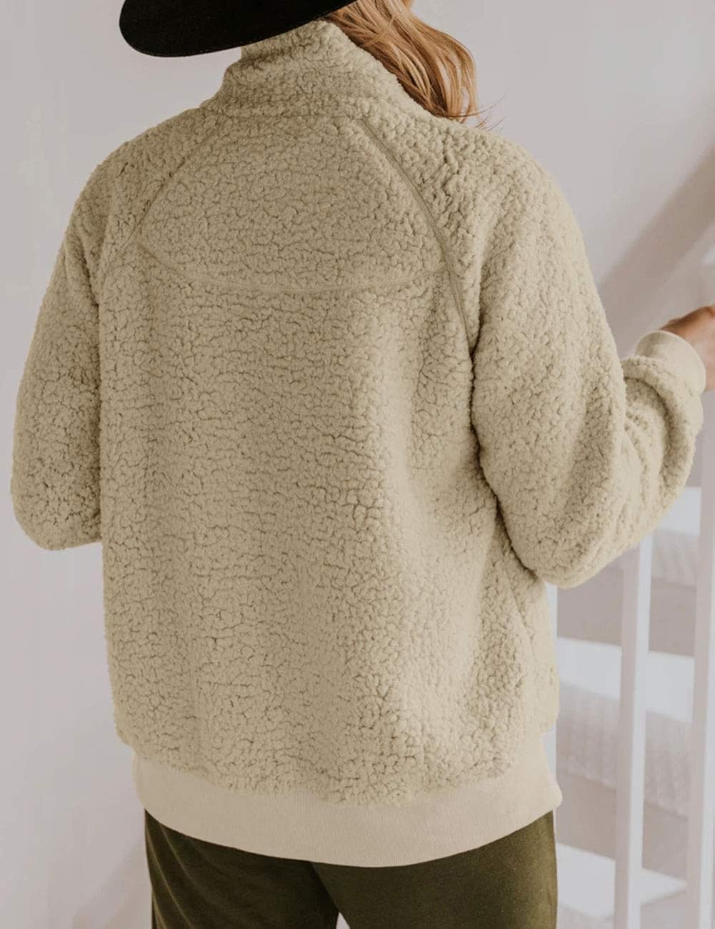 MEROKEETY Womens Winter Long Sleeve Button Sherpa Jacket Coat Pockets Warm Fleece at  Women's Coats Shop