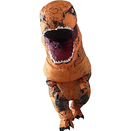 Ohlees Men's T-Rex Inflatable Dinosaur Costume aufblasbare Dinosaurier Anzüge und Kostüme Festival Party Park für Erwachsene 