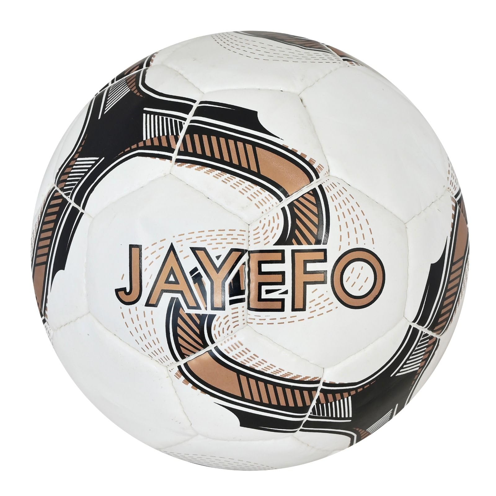 Jayefo Pro Lightweight Foot Ball - Soft Touch Feel, Hugely Durable, Ideal for Training & Matches, Suitable for All Grounds, for Boys, Teens & Footballers of All Ages | Gold