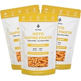 Aviate Keto Pasta Penne - Low Carb (3g Net) Lupini Penne Pasta - High Protein (20g) - Gluten-Free - Made with Lupin Flour [Plant Based Vegan] Keto-friendly Low Carb - Penne (8oz) (Pack of 3)