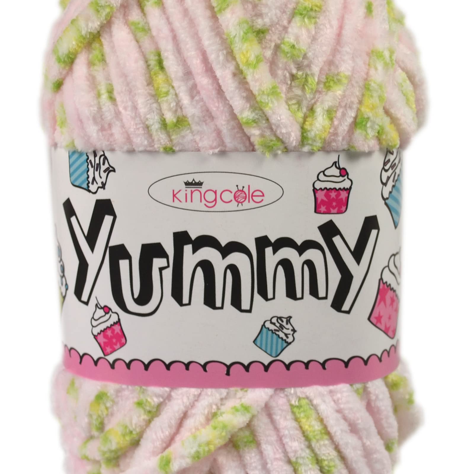 King Cole 1274747 Yummy Candy Rose Yarn - 120M, 50g