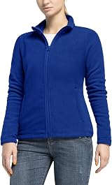 33,000ft Womens Fleece Jacket Lightweight Full Zip Breathable Klein Blue XS view 2