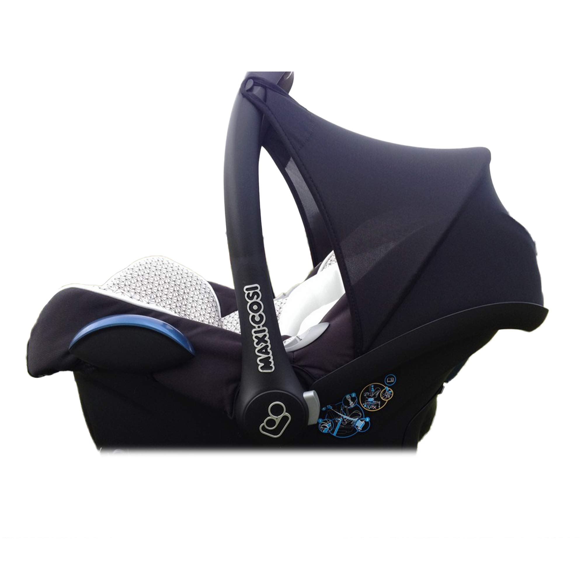 Aveanit Compatible with Maxi Cosi Cabriofix Sun Canopy Hood Shade UV 50+ Protection Black