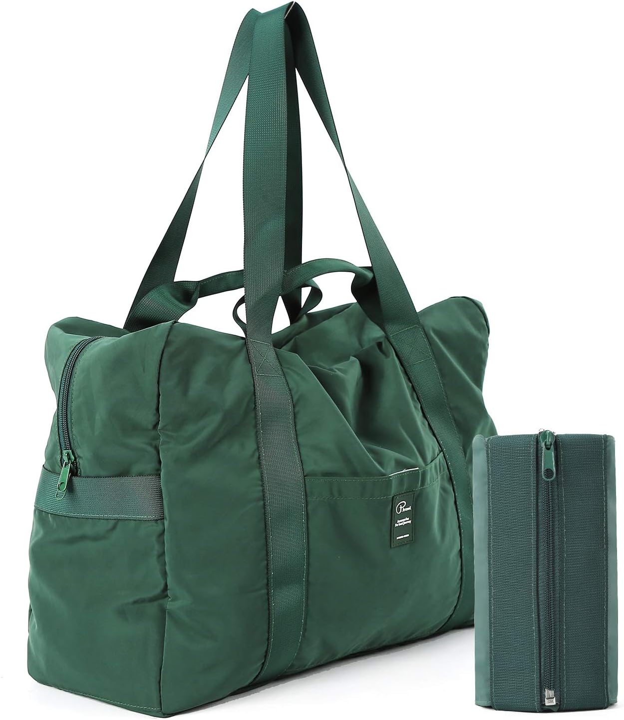Foldable Duffles Bag for Women & Men, Waterproof Lightweight Travel Bag for Sport, Gym, Vacation (Upgrade Cube 23L-Green)