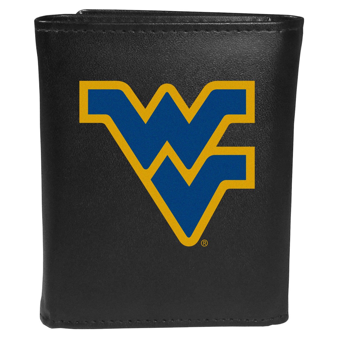 Siskiyou Sports NCAA West Virginia Mountaineers Tri-Fold Wallet Large Logo, Black