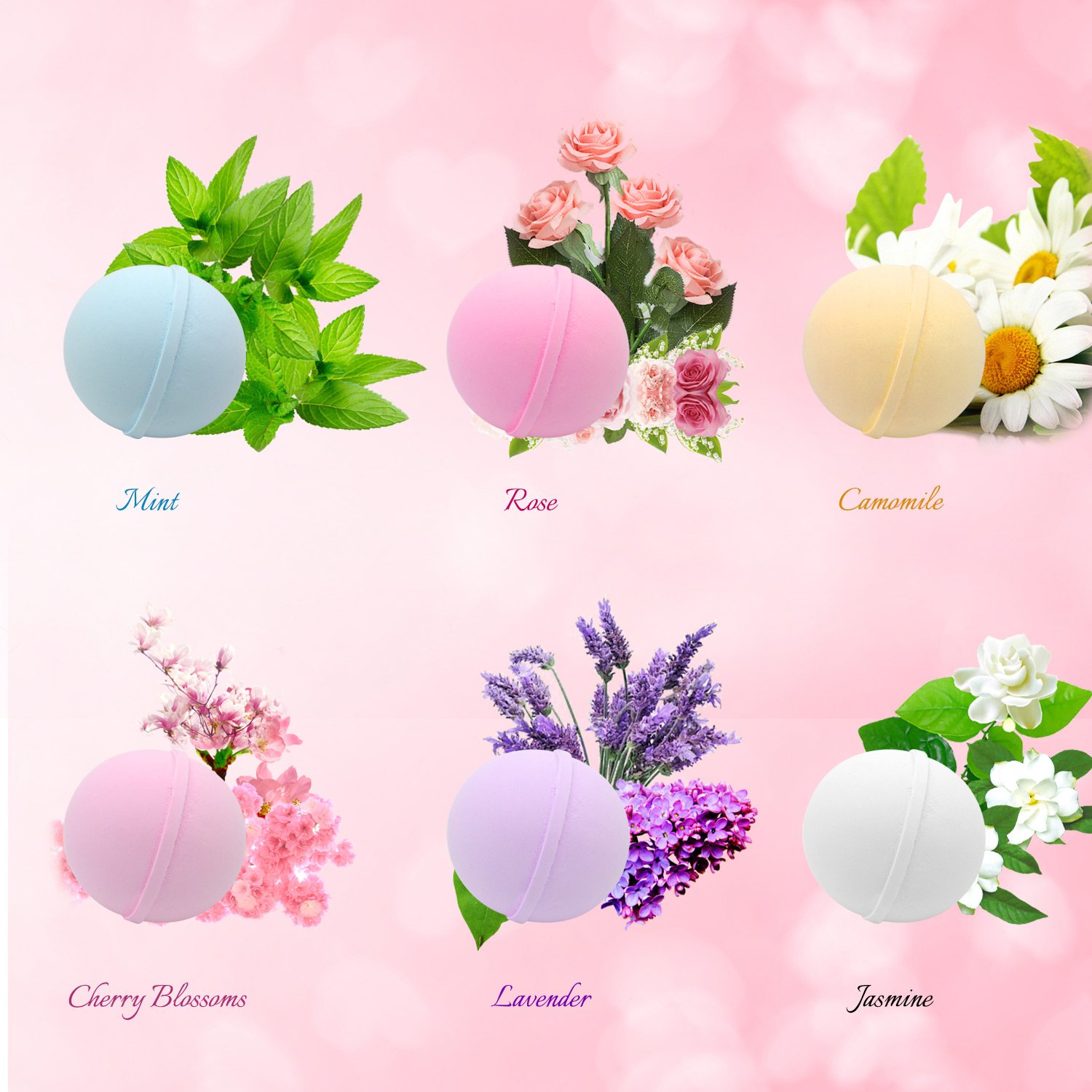 Esonstyle 12 Bath Bombs Gift Set Best Gift Ideas for Women Teen Girls and Kids Handmade with Natural Vegan Shea & Cocoa Butter Spa for Moisturizing Dry Skin (12pcs Bath Bombs with 6 Scents)