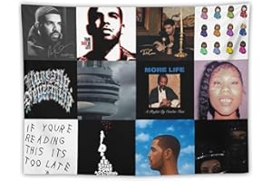 DOBOER Dra%ke Rapper Tapestry for College Dorm, Living Room And Bedroom Home Decor, Singer Album Cover Poster Hip Hop Wall Tapestries Hanging for Gifts 30"x40"