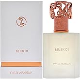 Swiss Arabian Musk 01 - Luxury Products From Dubai - Long Lasting, Addictive Personal EDP Spray Fragrance - Seductive Signature Aroma - 1.7 Oz